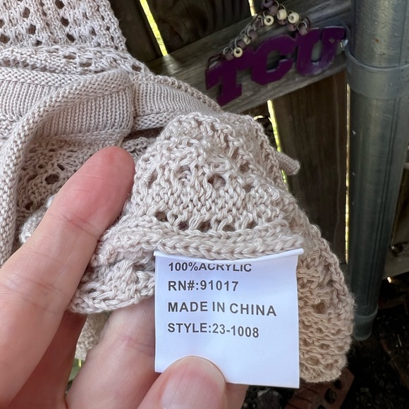 👗SolitaireCream Knit Cardigan - Picture 7 of 9